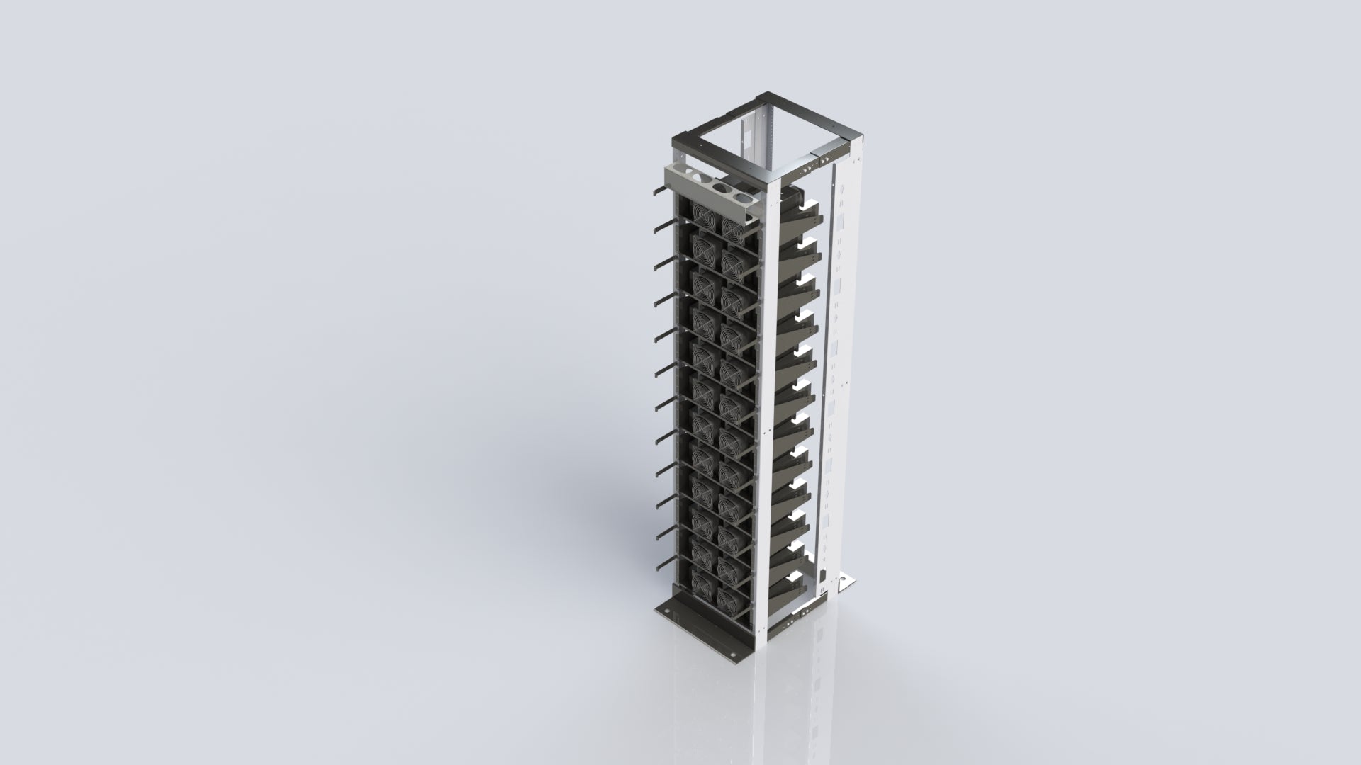 Electron Metal Container Layout W/4 Post Rack One Row