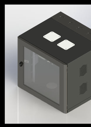 Swing-out Wall Mount Cabinet with Vertical Cable Management Metal Electron Metal