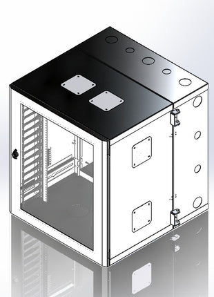 Swing-out Wall Mount Cabinet with High Density Vertical Cable Management Electron Metal