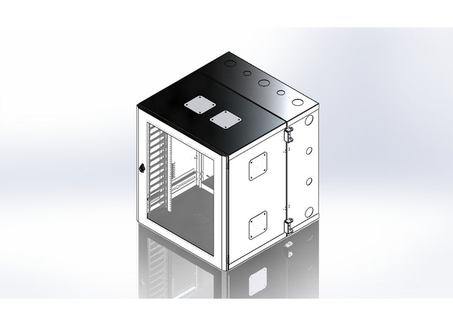 Swing-out Wall Mount Cabinet with High Density Vertical Cable Management Electron Metal