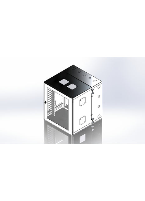 Swing-out Wall Mount Cabinet with High Density Vertical Cable Management Electron Metal