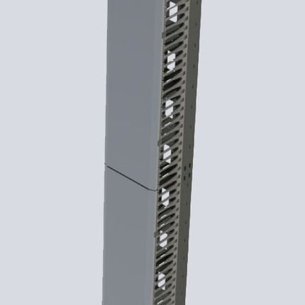 Relay Rack High Density Vertical Manager with 2-way Swing Door